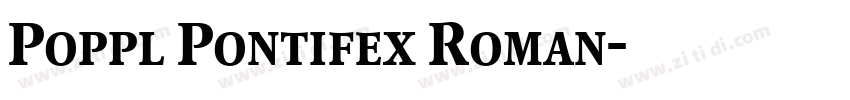 Poppl Pontifex Roman字体转换